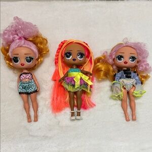 L.O.L. Surprise! Vibrant Dolls Trio with Pink and Orange Hair